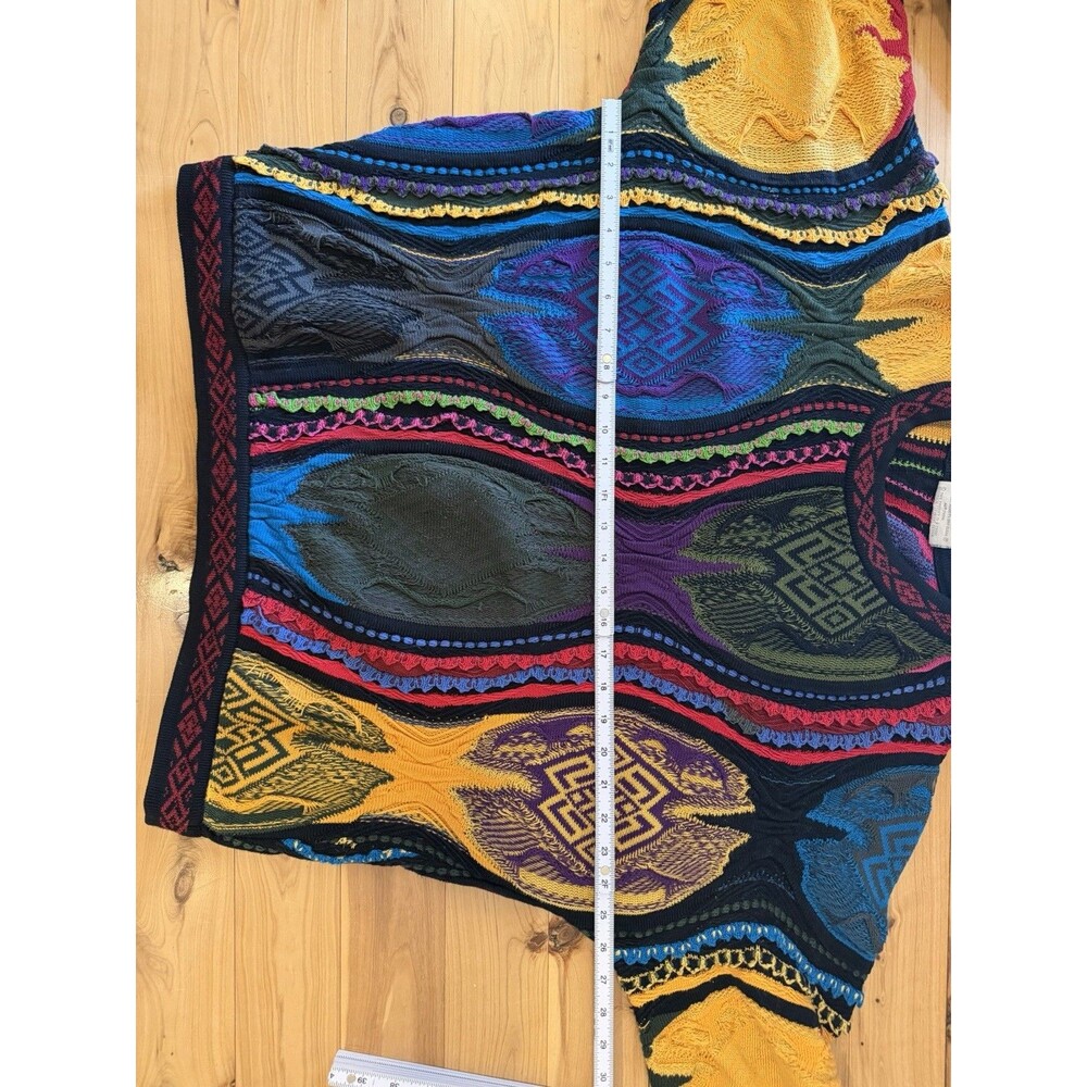 Vintage COOGI Australia Sweater Mens M Fits XL Biggie 3D Knit Mercerized Cotton - Picture 6 of 9